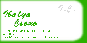 ibolya csomo business card